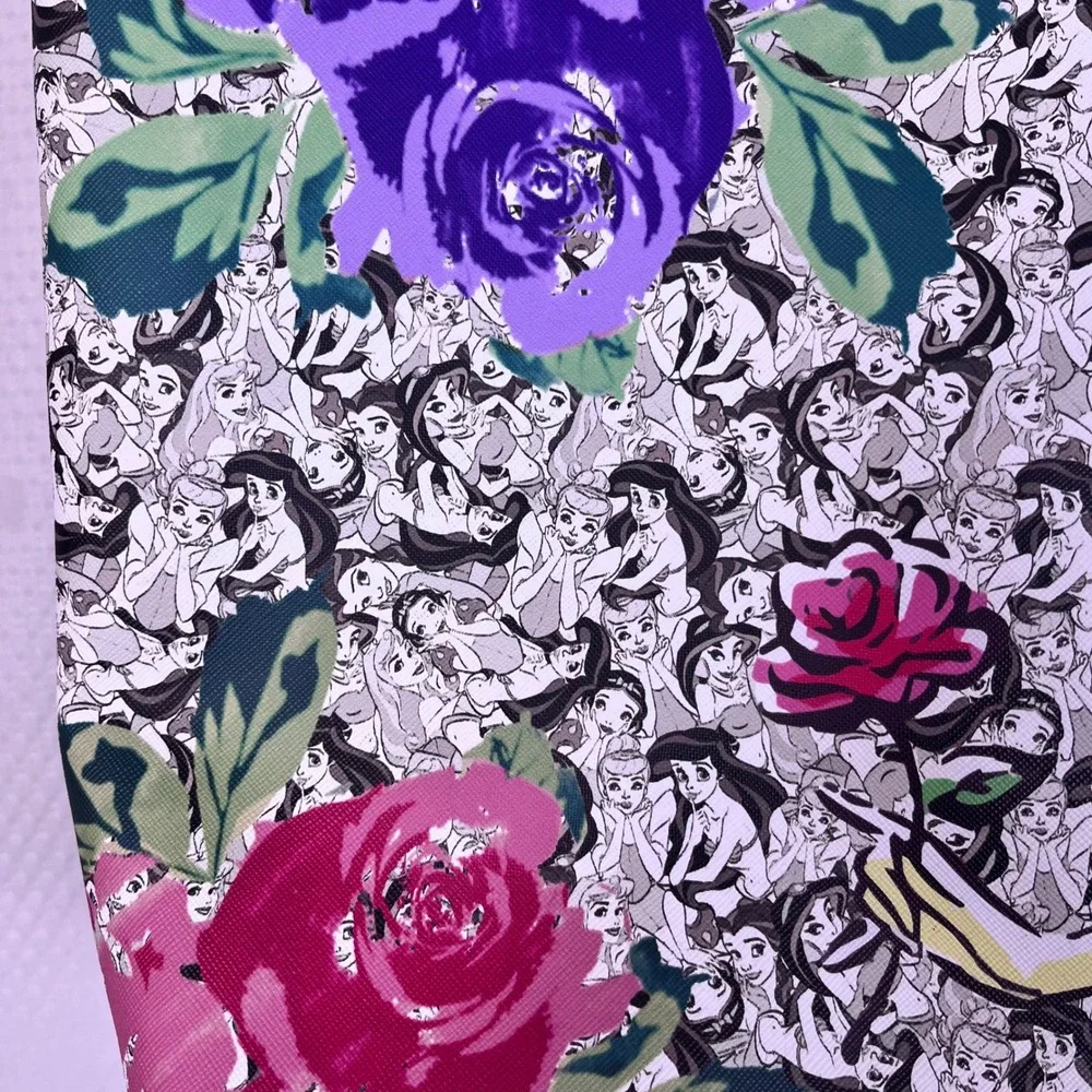 Disney Princess Dreaming of Belle Beauty & the Beast Floral Print Tote Bag (tru)